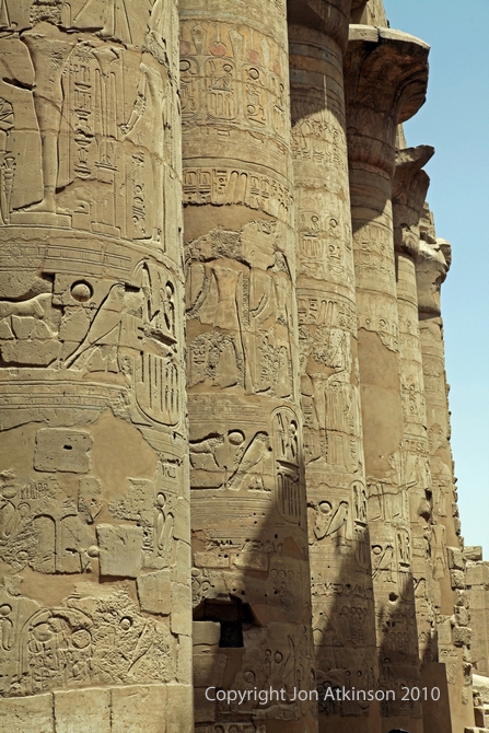 Pillars of the Great Hypostyle Hall from precinct of Amun-Re